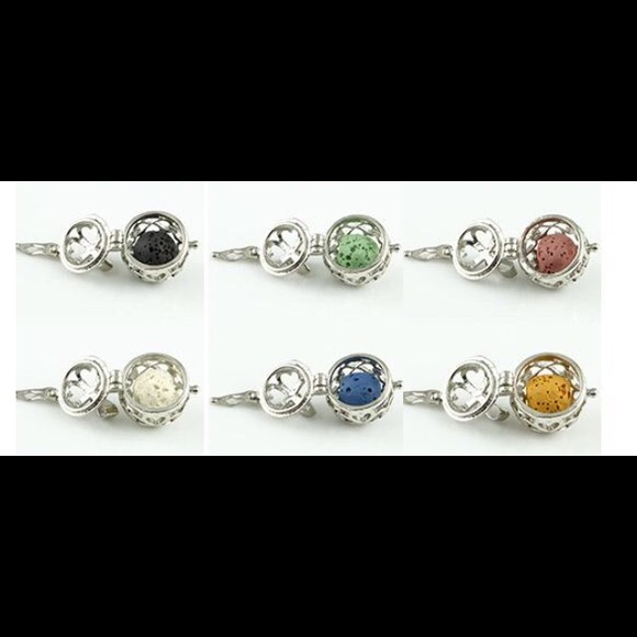 ESSENTIAL OIL DIFFUSER Locket with Lava Stone - Picture 3 of 4